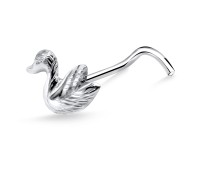 Duck Shaped Curved Nose Stud NSKB-800